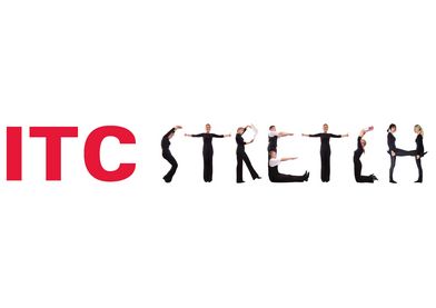 ITC stretch logo PMS186